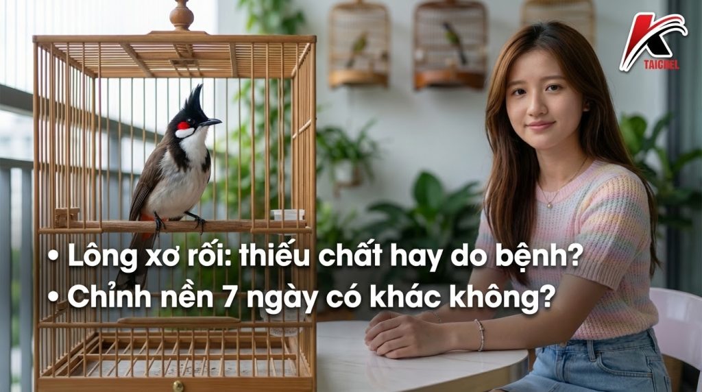 Chim Bị Xơ Xác Lông: Nguyên Nhân & Phác Đồ Phục Hồi "Bức Tường Gạch" - Taichel