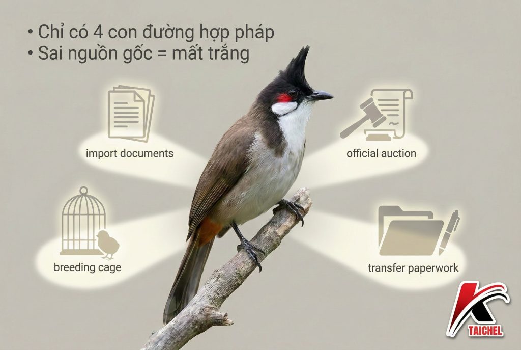 Nguồn Gốc Hợp Pháp Của Chim Chào Mào: 4 Cách Sở Hữu Đúng Luật - Taichel