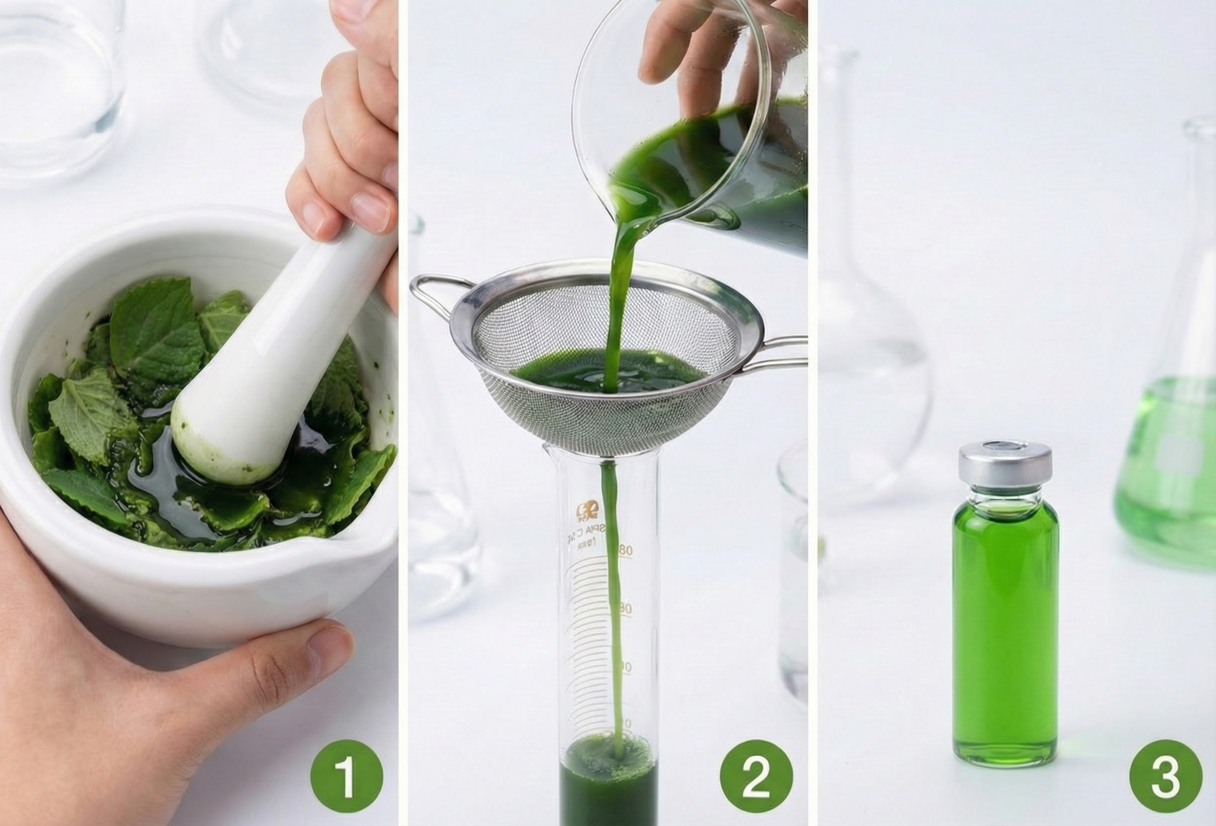 Các bước pha nước húng chanh cho chim uống.