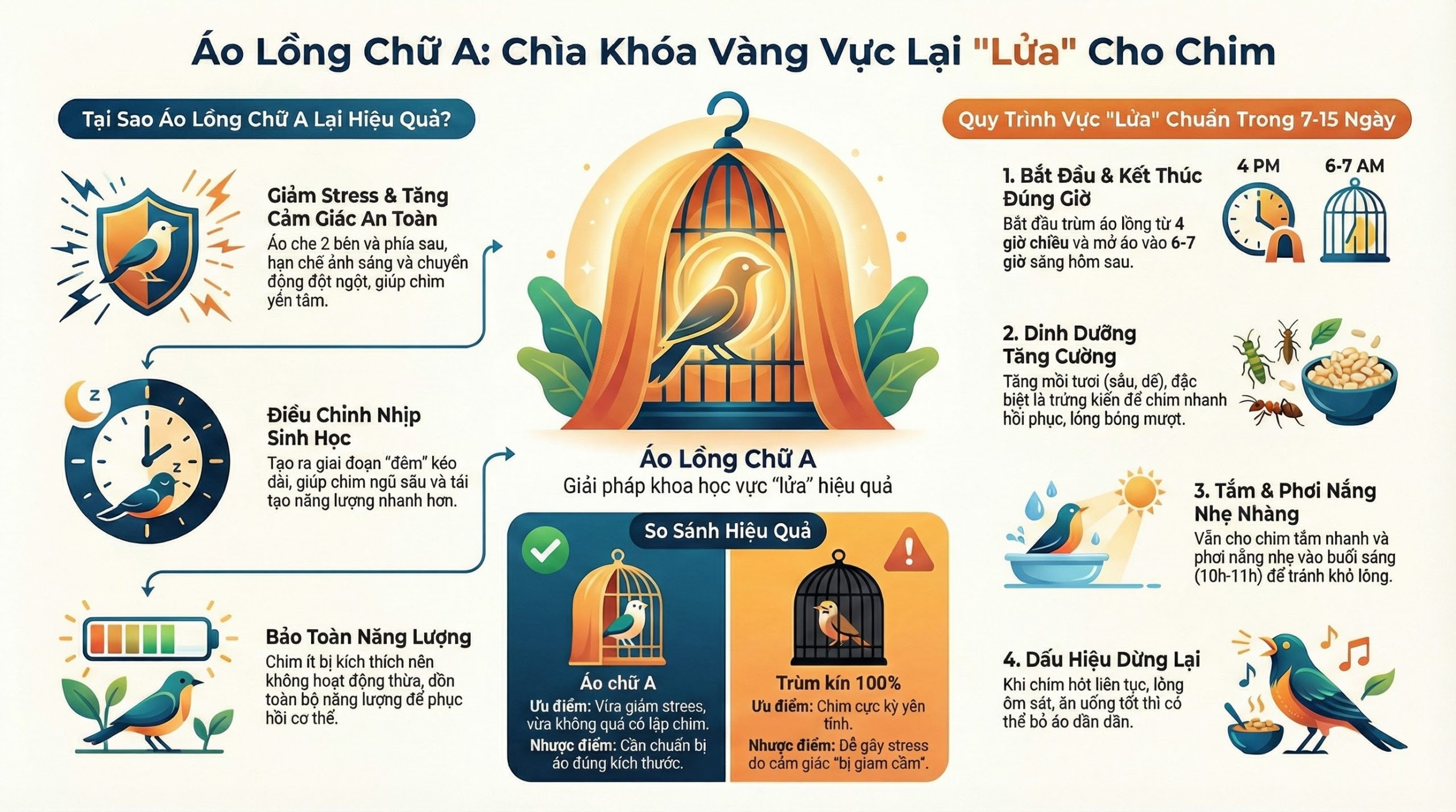 Sơ đồ cơ chế phục hồi lửa bằng áo lồng chữ A.