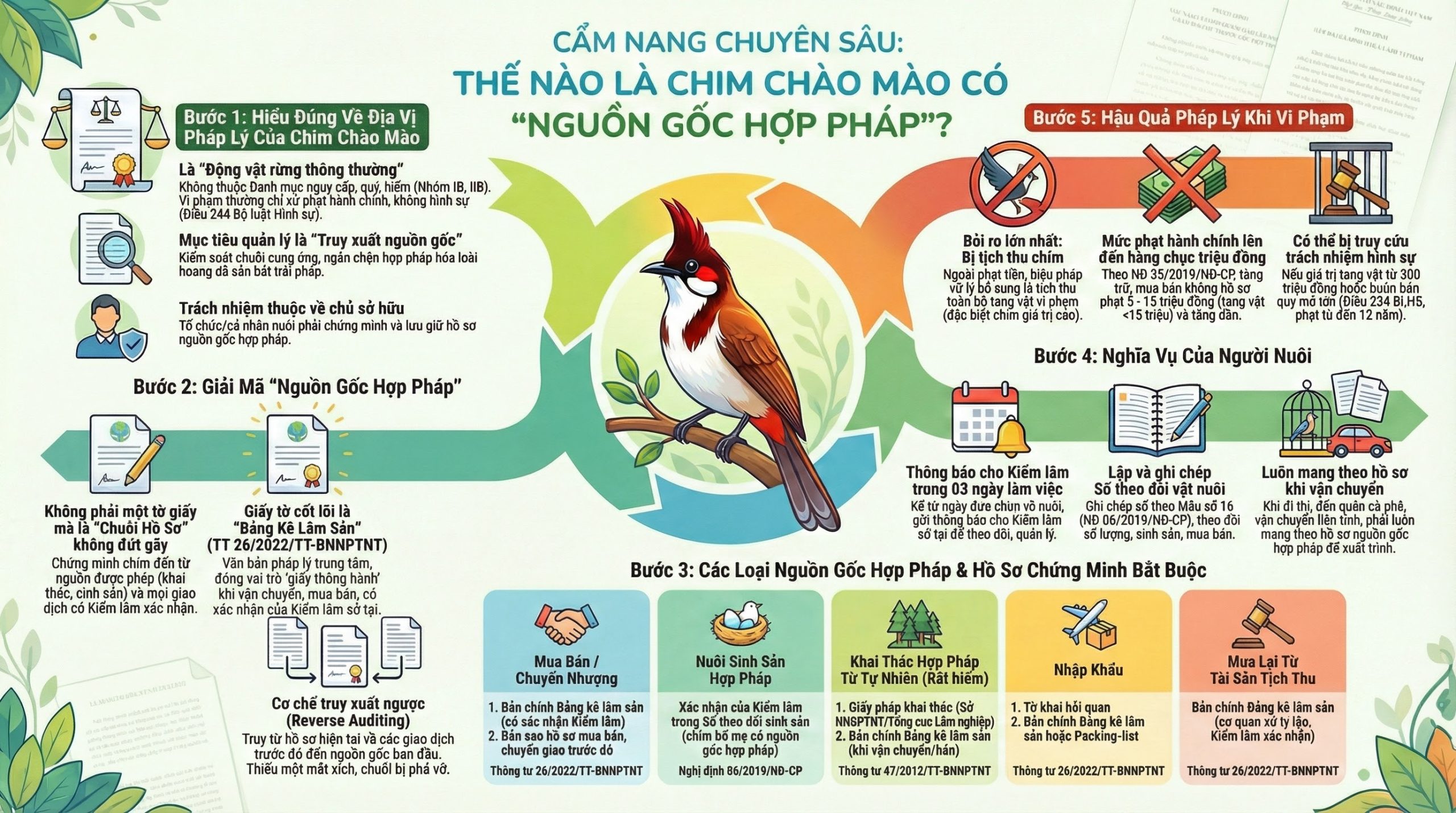 5 nguồn gốc hợp pháp của chim chào mào.