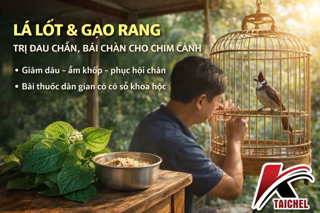 Trị Đau Chân Cho Chim: Bài Thuốc "Lá Lốt Gạo Rang" & Nhiệt Độ Vàng (Báo Cáo Kỹ Thuật)
