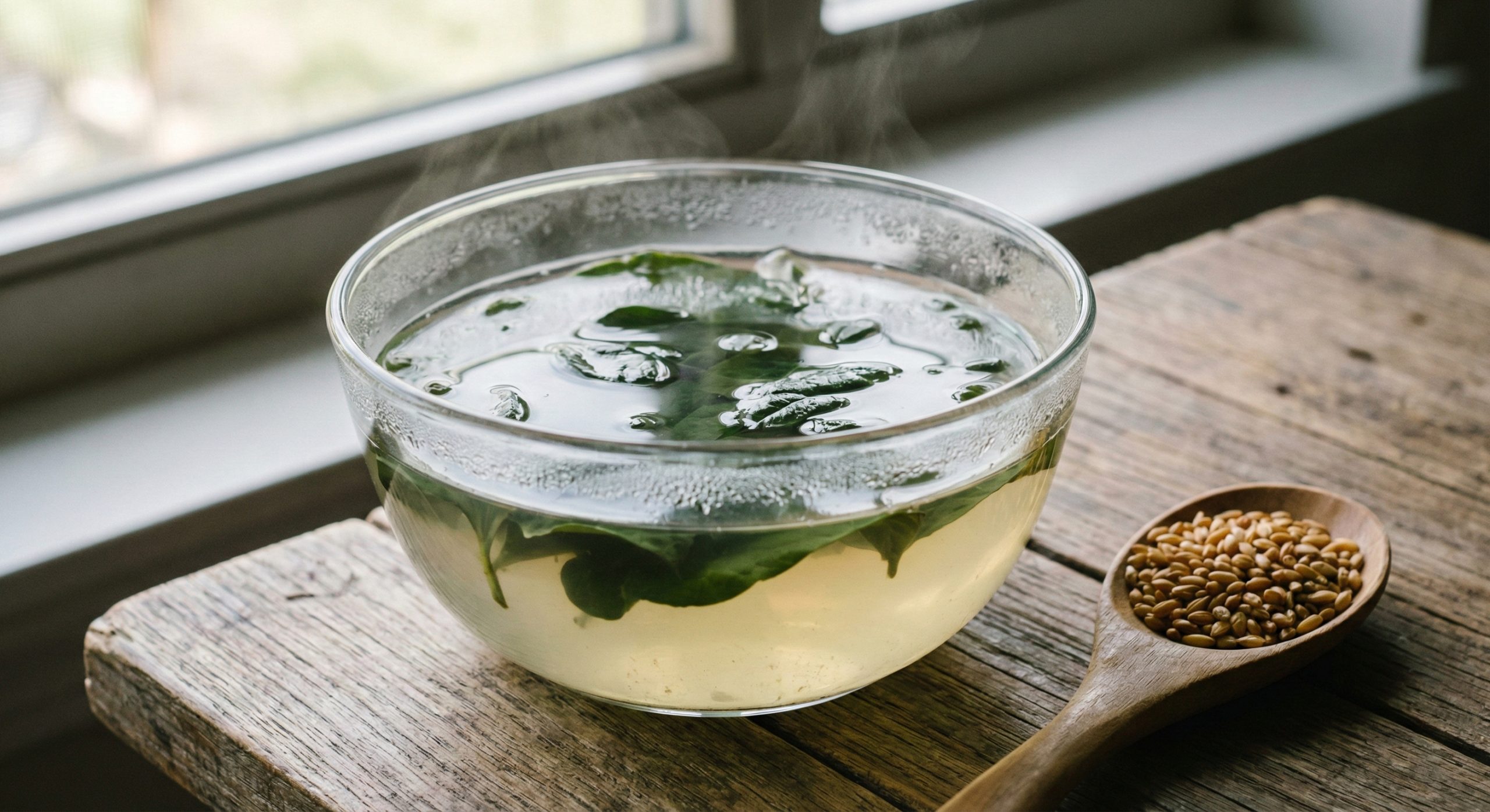 Bát nước lá lốt và gạo rang màu vàng nhạt dùng để trị đau chân cho chim.