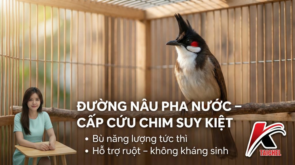 Nước Đường Nâu Cho Chim: "Huyết Thanh" Tự Nhiên Cấp Cứu Chim Yếu & Suy Kiệt