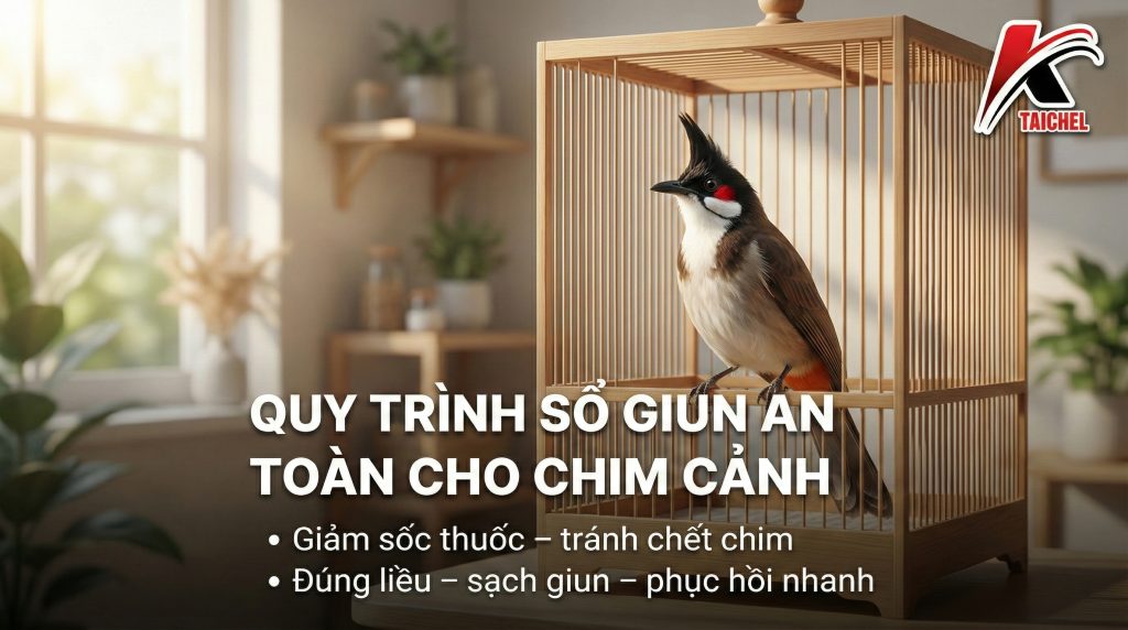 Sổ Giun Cho Chim Cảnh: Quy Trình 3 Bước An Toàn, Không Sốc Thuốc