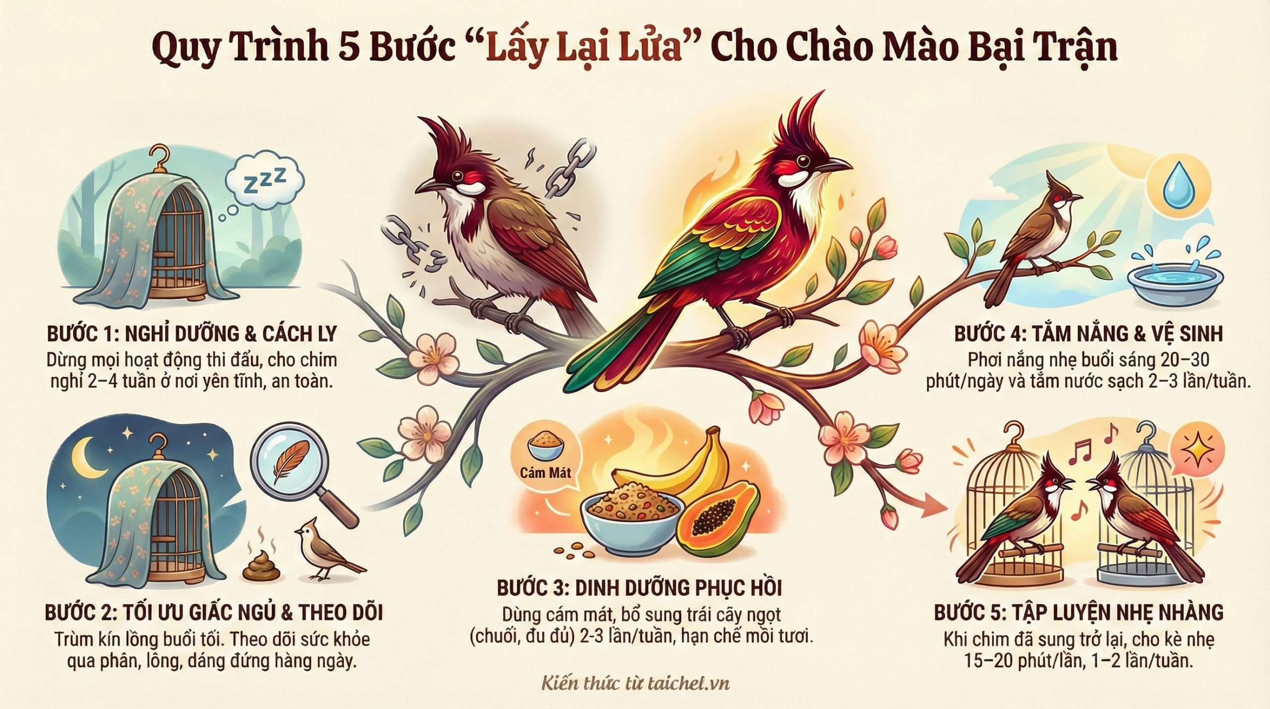 Lộ Trình 4 Bước Phục Hồi Chim Bại Trận.