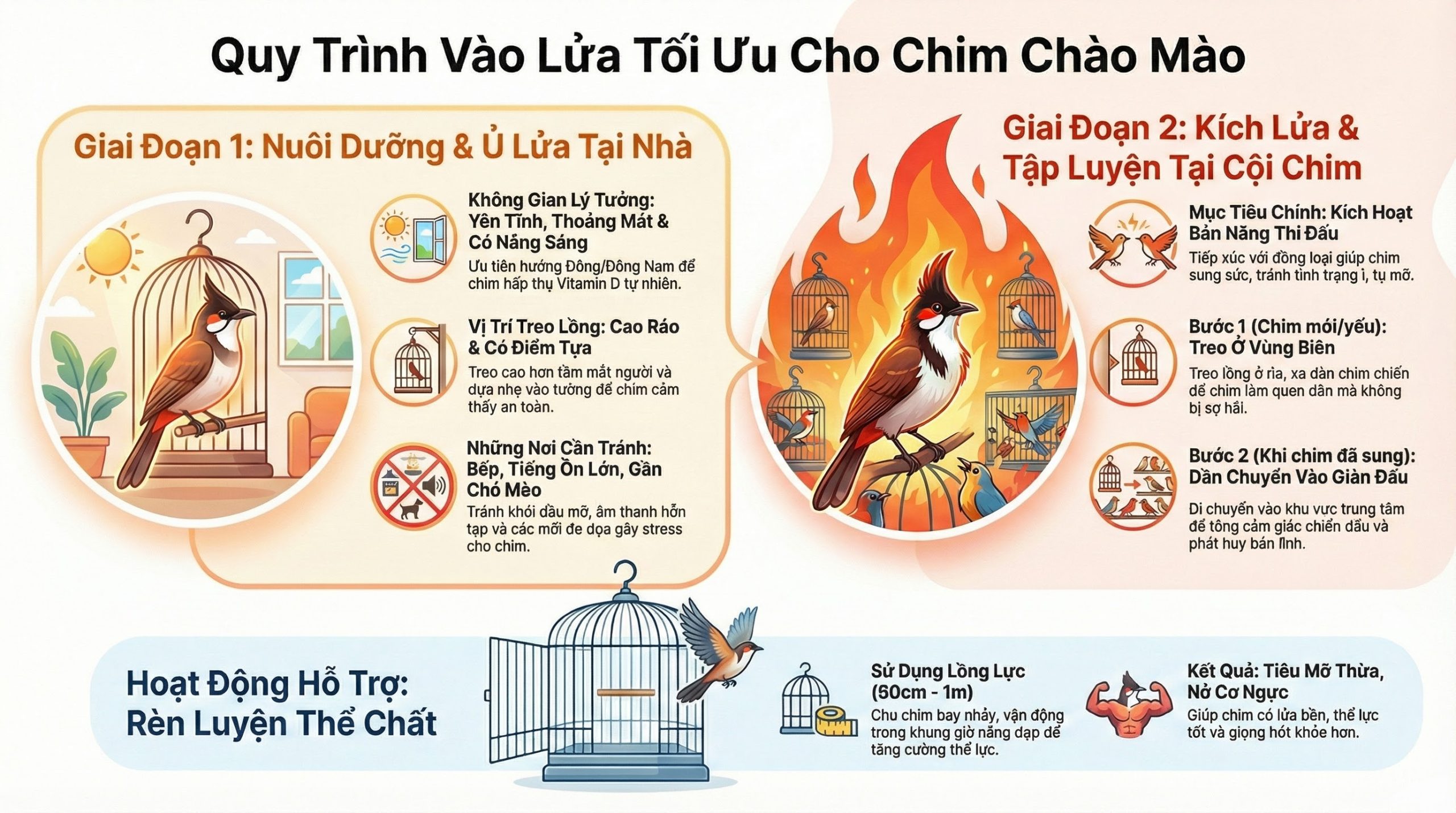 Infographic 3 môi trường vào lửa cho chào mào từ nhà ra cội.