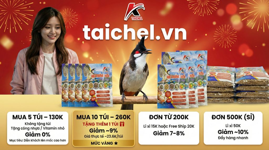 Bảng Giá Hạt Trứng Kiến Taichel: Săn Lì Xì "Mua 10 Tặng 1" & Freeship
