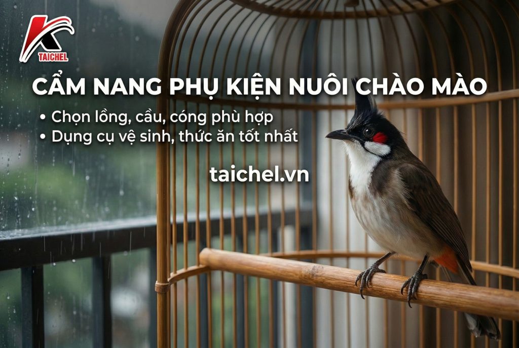 6 Phụ Kiện Nuôi Chào Mào Cần Thiết: So Sánh Lồng Vuông & Tròn