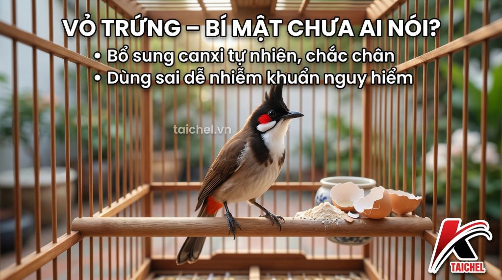 4 Tác Dụng & 3 Bước Làm Bột Vỏ Trứng Gà Cho Chào Mào [2026]