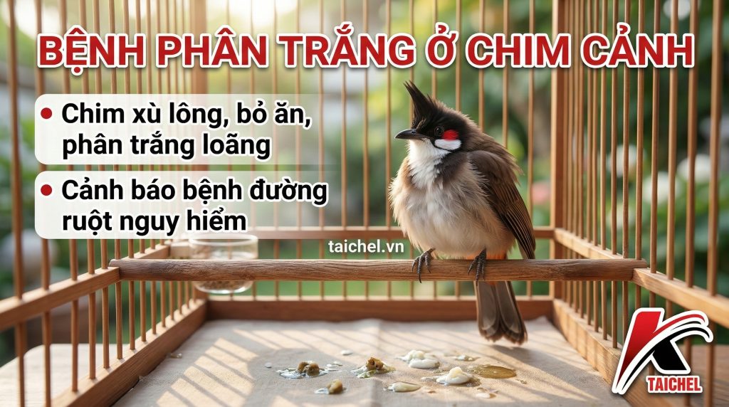 Bệnh Phân Trắng Ở Chim Cảnh: 4 Bước Chữa Trị & Bảng So Sánh Thuốc