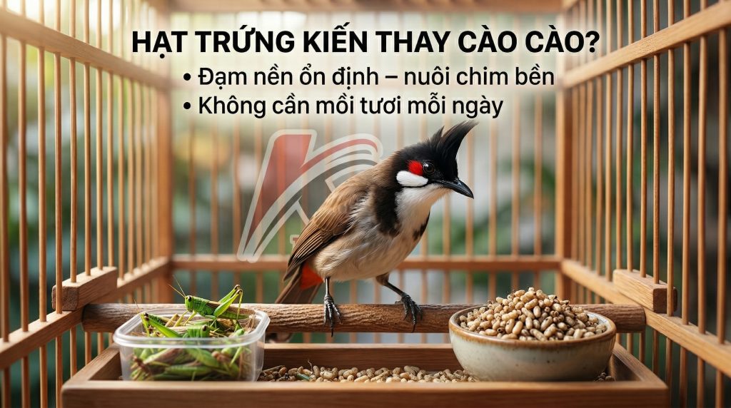 Top 4 Mồi Thay Thế Cào Cào Cho Chim: Tại Sao Chọn Trứng Kiến?