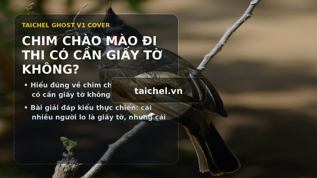 Chim chào mào đi thi có cần giấy tờ không?