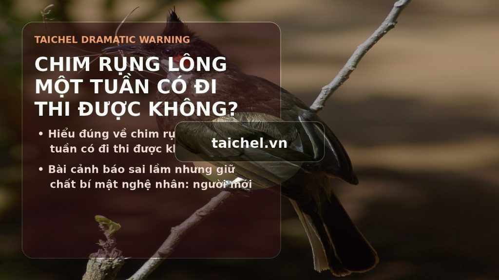 Chim rụng lông một tuần có đi thi được không? Nguyên nhân, lý do và cách chăm