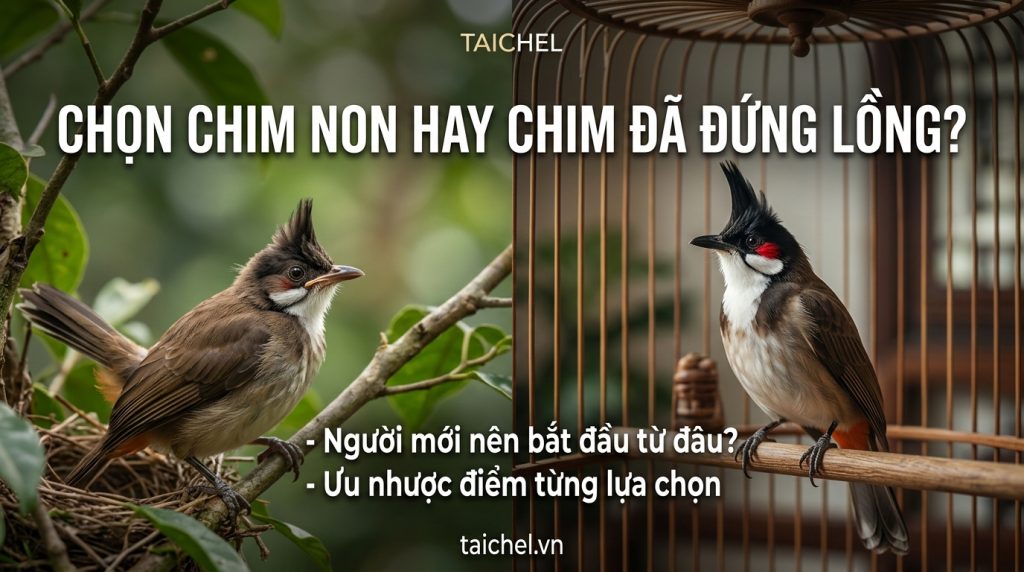 Ảnh bìa Chọn chim non hay chim đã đứng lồng