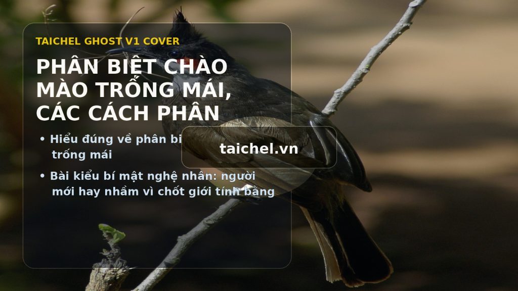 Phân biệt chào mào trống mái, các cách phân biệt, so sánh tỷ lệ chính xác