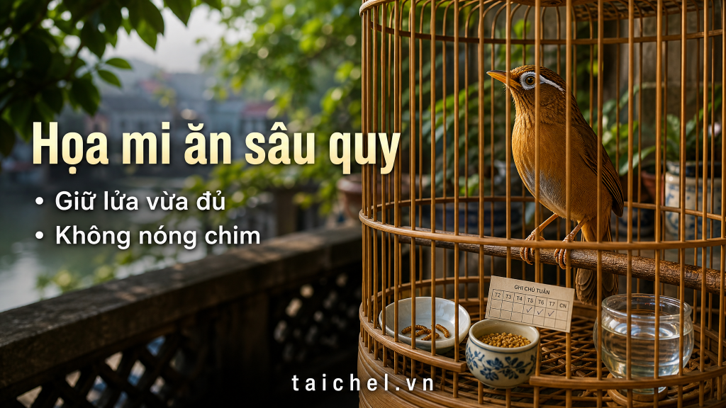 Ảnh bìa họa mi ăn sâu quy, giữ lửa vừa đủ và không nóng chim
