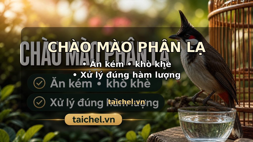 Ảnh bìa chào mào ăn kém phân lỏng khò khè nhẹ cần chăm sớm