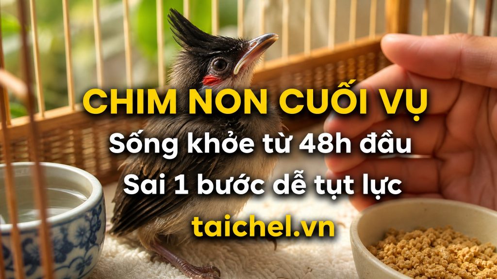 Ảnh bìa chim non cuối vụ 48 giờ đầu giữ ấm cữ ăn tiêu hóa