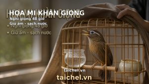 Ảnh bìa họa mi khàn giọng, nghỉ giọng 48 giờ, giữ ấm và sạch nước