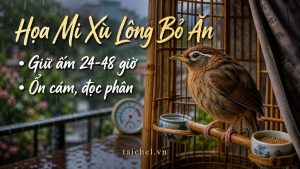 Ảnh bìa họa mi xù lông bỏ ăn sau mưa ẩm