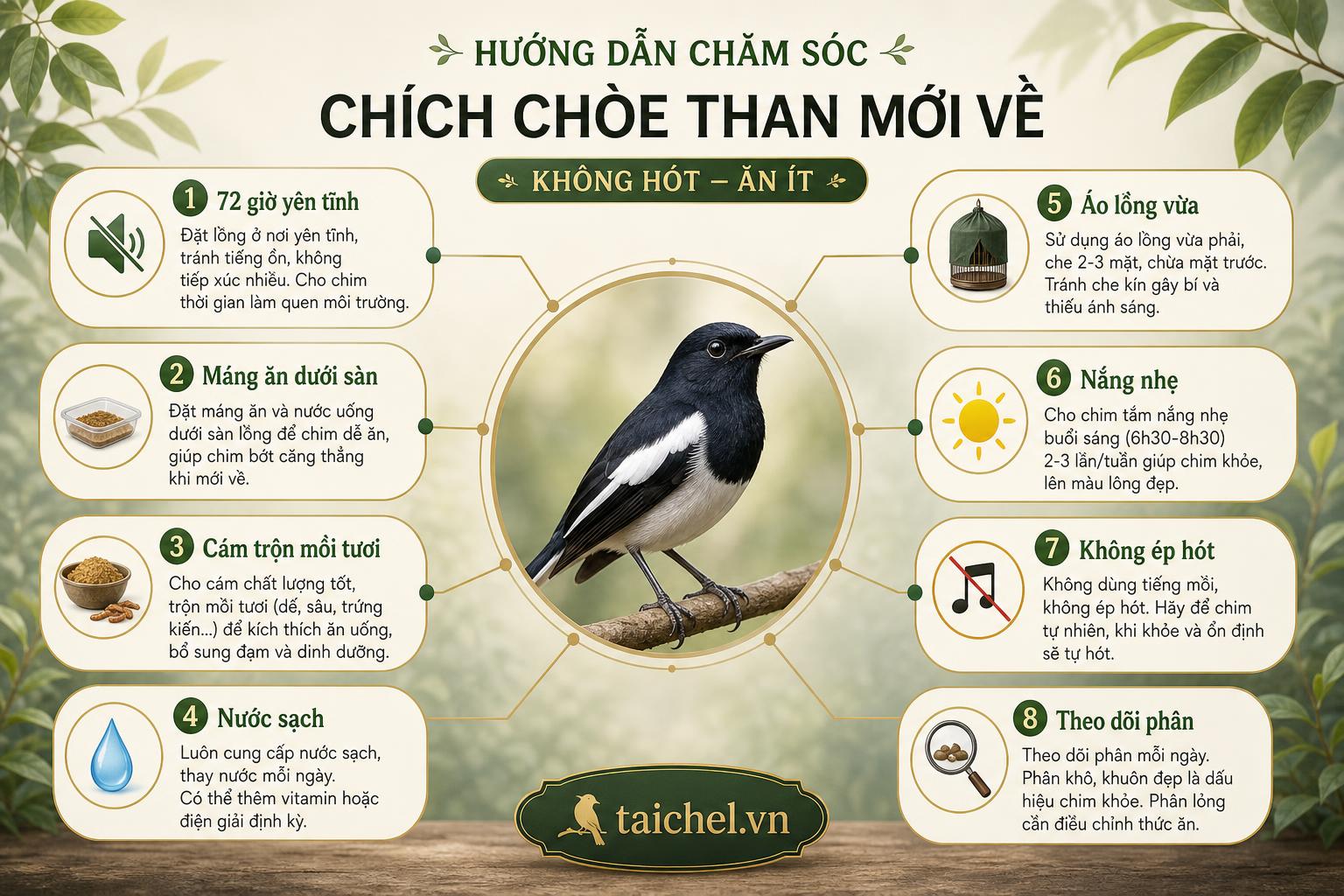 Infographic 8 nhánh ổn định chòe than mới về không hót