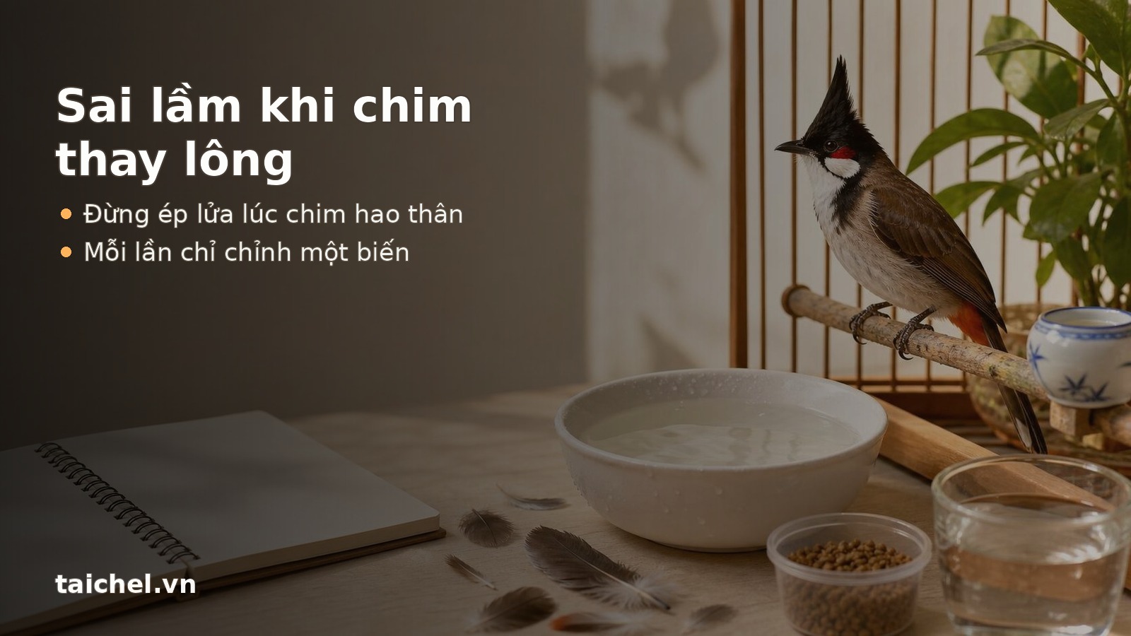 Sai lầm ép lửa khi chào mào đang thay lông