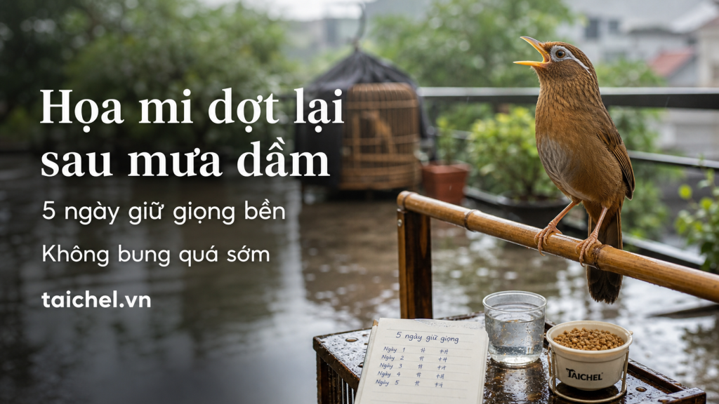 Họa mi dợt lại sau mưa dầm theo lịch 5 ngày