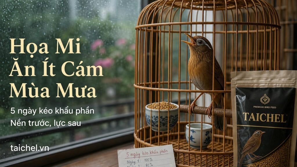 Họa mi ăn ít cám mùa mưa - lịch 5 ngày