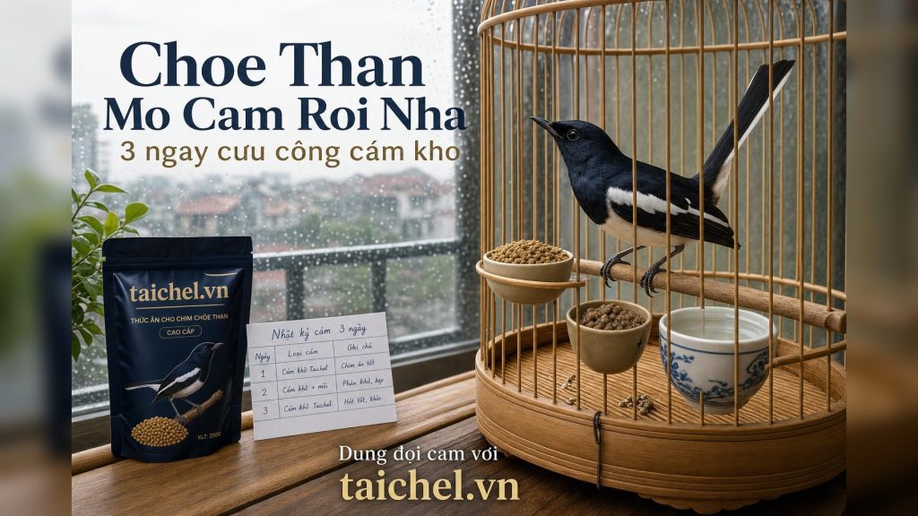 Chòe than mổ cám rồi nhả mùa mưa - cứu cóng cám khô