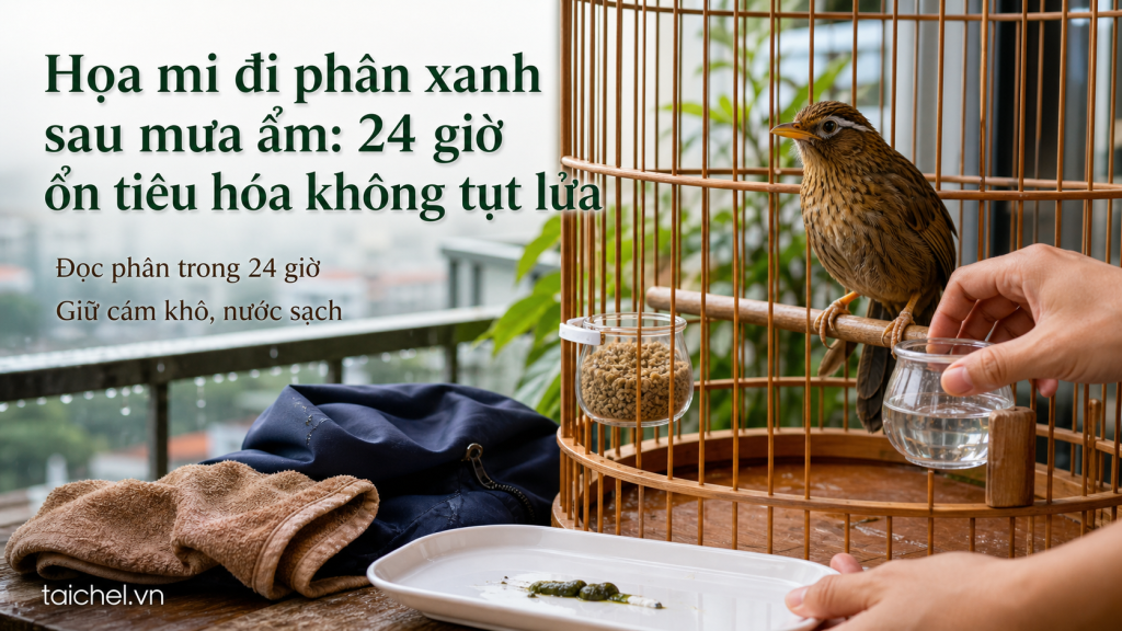 Họa mi đi phân xanh sau mưa ẩm - ảnh bìa TAICHEL