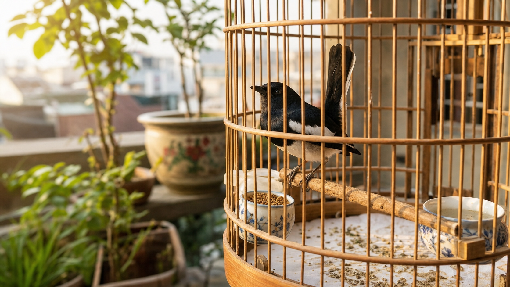 Chòe than bám nan cạnh cầu đậu và cóng cám TAICHEL trong ánh sáng chiều