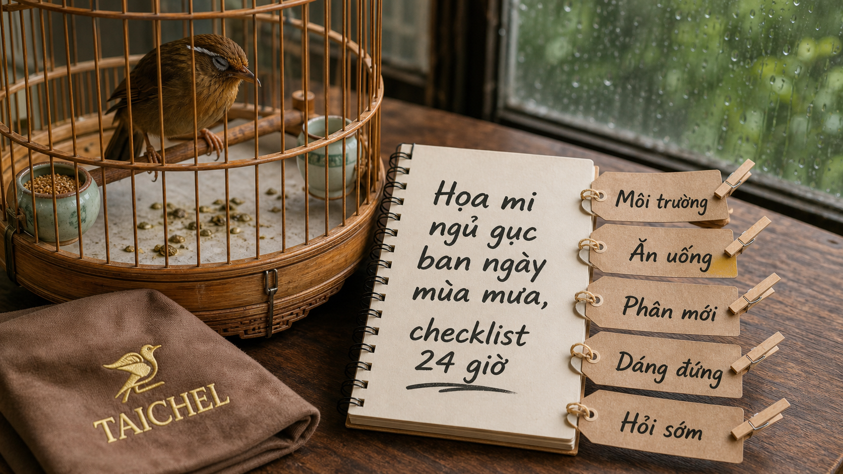 Infographic nhiều nhánh checklist 24 giờ khi họa mi ngủ gục mùa mưa