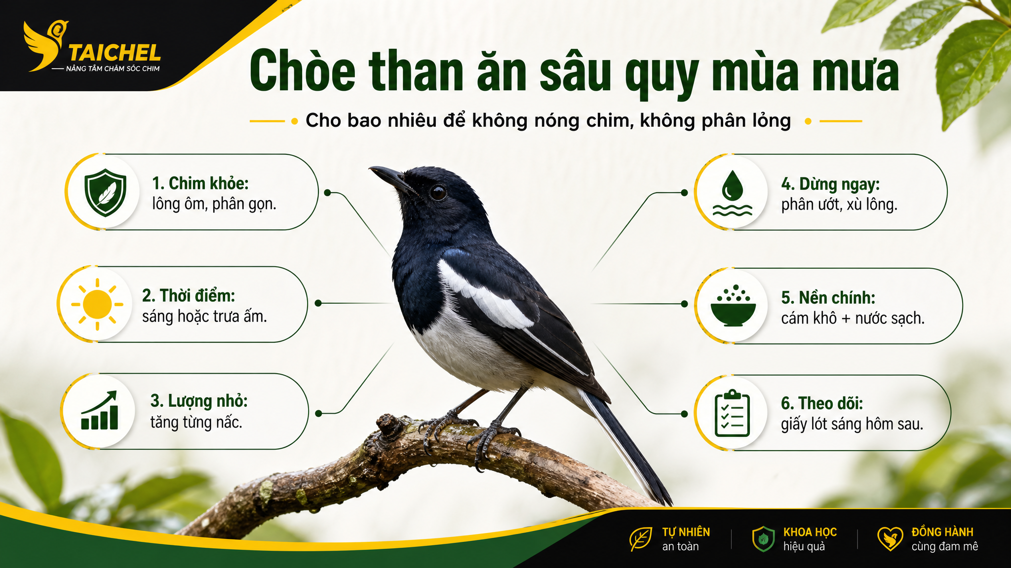 Infographic lịch kiểm soát sâu quy cho chòe than mùa mưa