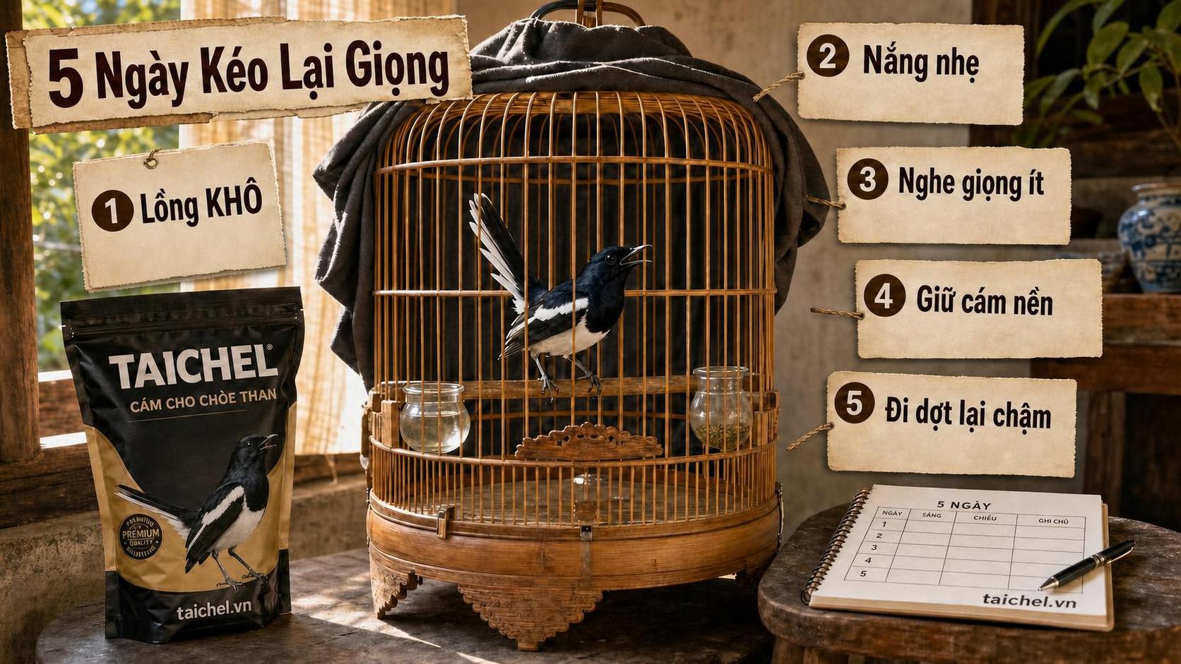 Infographic lịch 5 ngày kéo lại giọng cho chòe than im tiếng sau mưa dầm