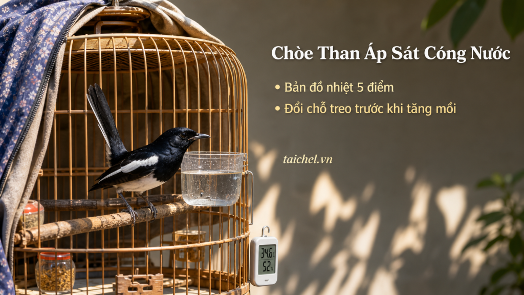 Chòe than áp sát cóng nước buổi trưa, bản đồ nhiệt 5 điểm
