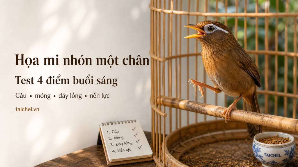Họa mi nhón một chân buổi sáng, test 4 điểm