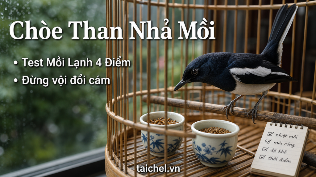 Chòe than gắp mồi tươi rồi nhả - Test Mồi Lạnh 4 Điểm