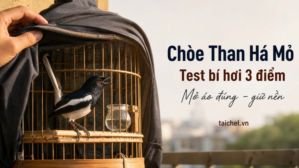 Ảnh bìa chòe than há mỏ trong áo lồng kín