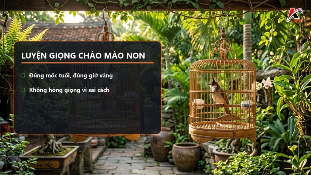 Mốc Tháng 2: Luyện Giọng Chào Mào Non Đúng Giờ Vàng