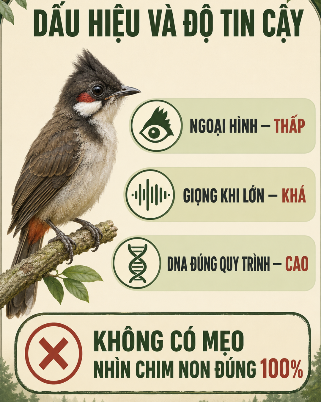 Infographic: Phân Biệt Chào Mào Non Trống Mái: Dấu Hiệu Nào Đáng Tin?