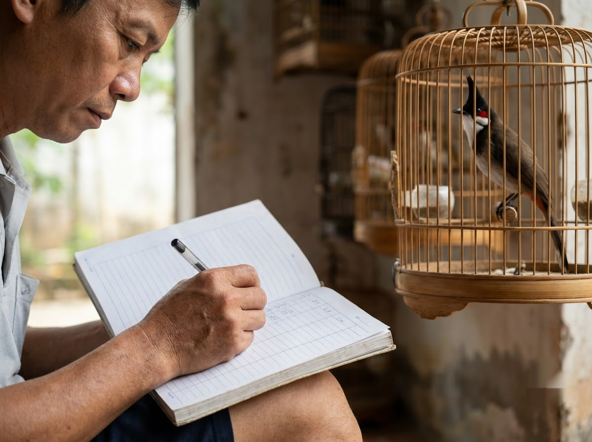 sổ tay ghi chép tỷ lệ 9 3 3 1 chào mào F2