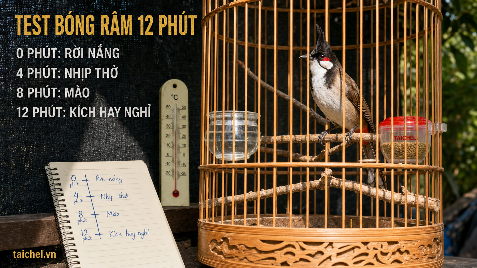 Infographic Test Bóng Râm 12 Phút cho chào mào sau phơi nắng