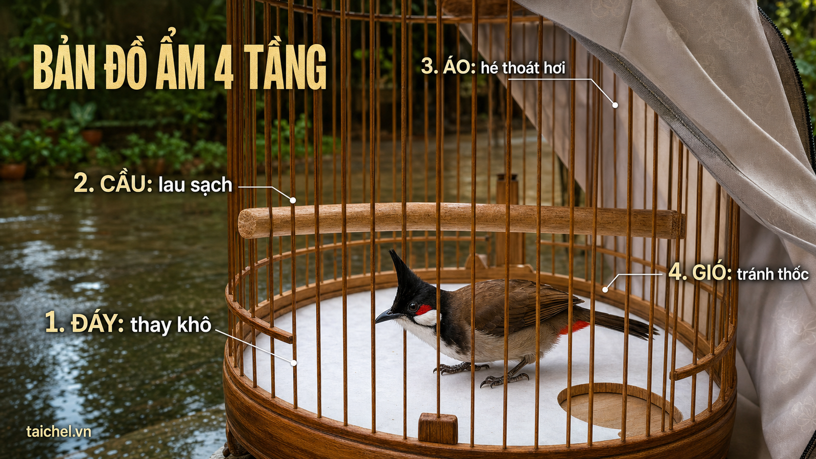 Infographic bản đồ ẩm 4 tầng cho chào mào sau mưa