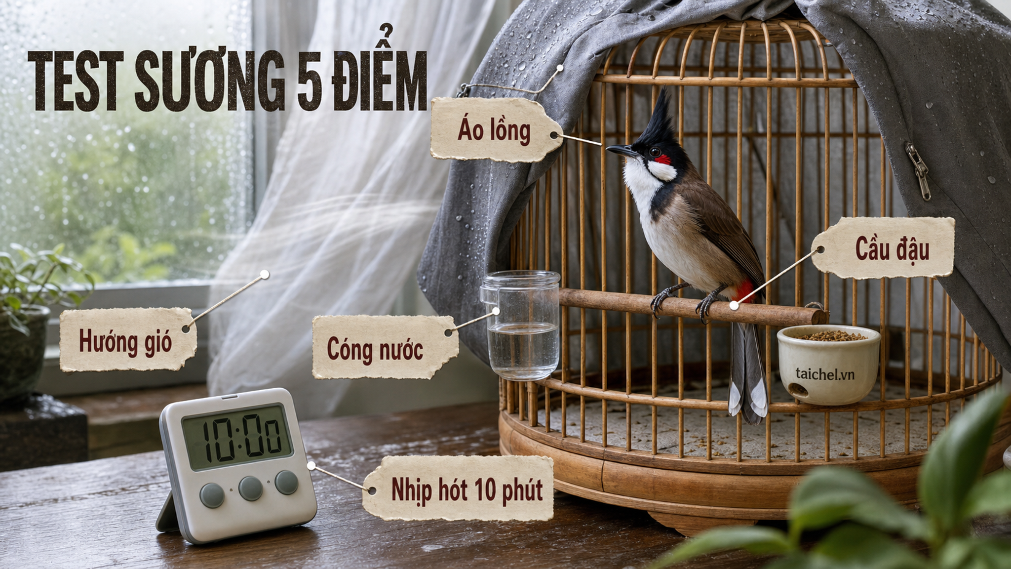 Infographic Test Sương 5 Điểm cho chào mào khàn giọng sau mưa