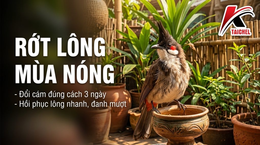 Chào Mào Rớt Lông Dặm Mùa Nóng: Đổi Cám Đúng Cách Trong 3 Ngày