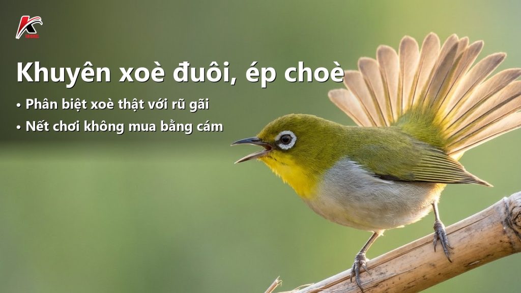 Khuyên xoè đuôi và ép choè: nết chơi hình thành từ đâu, không mua được bằng cám