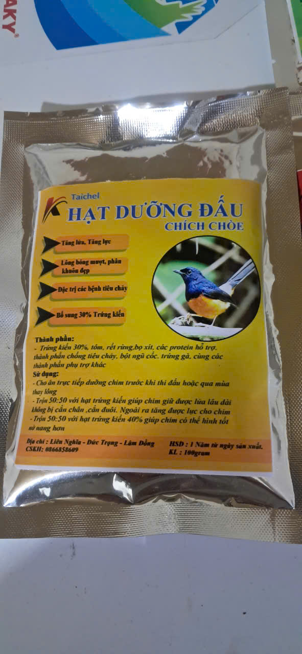 Hạt Dưỡng Đấu Chích Chòe TAICHEL bổ sung 30% trứng kiến gói 100g