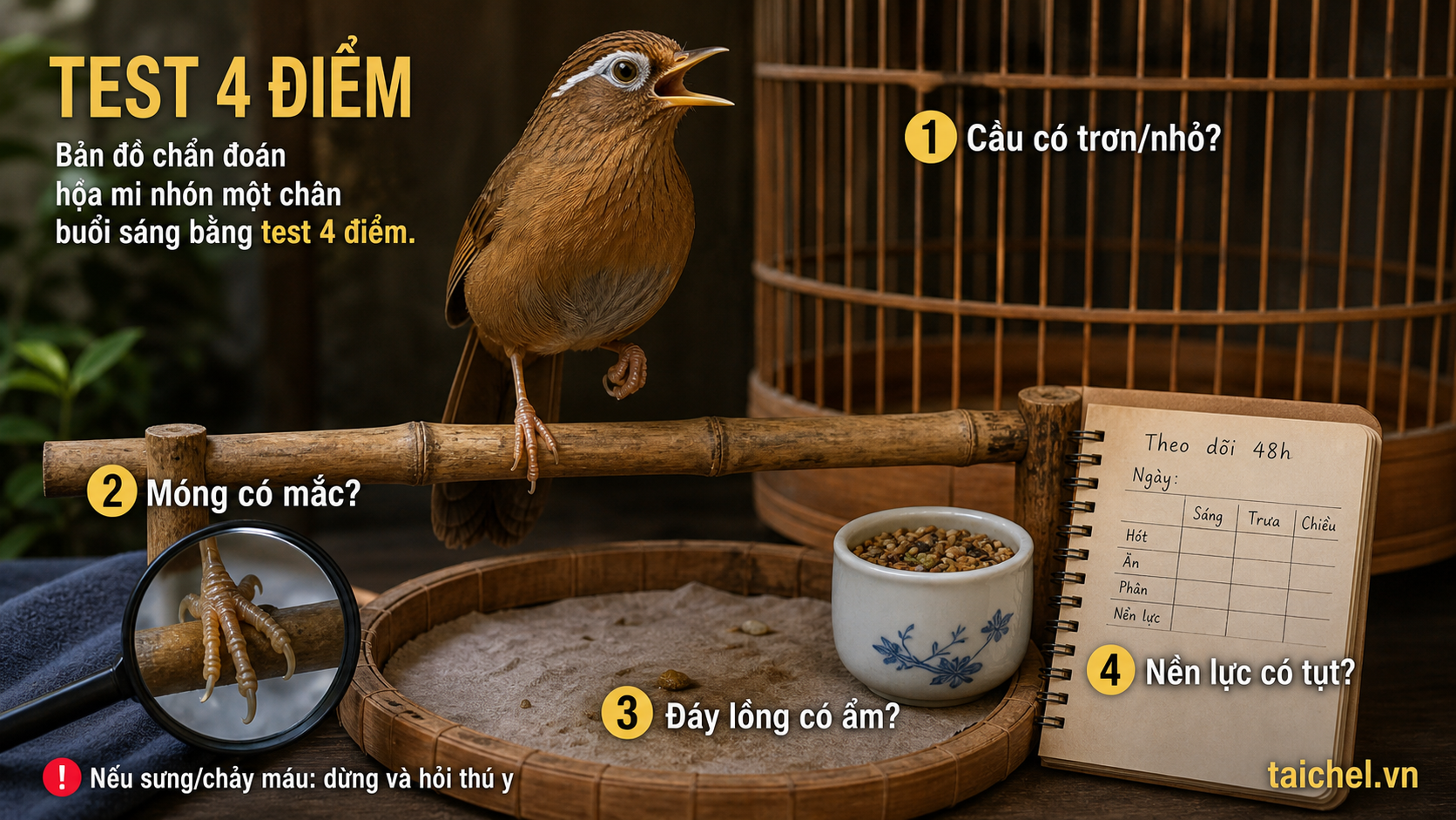 Infographic test 4 điểm khi họa mi nhón một chân buổi sáng