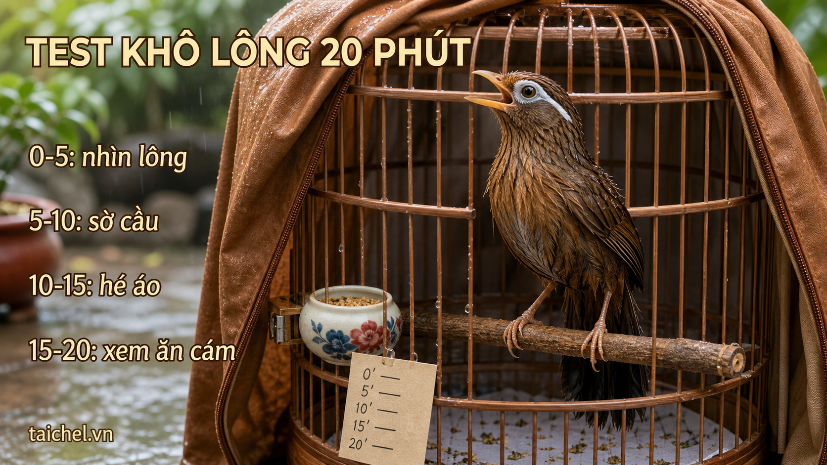 Infographic Test Khô Lông 20 Phút cho họa mi sau tắm